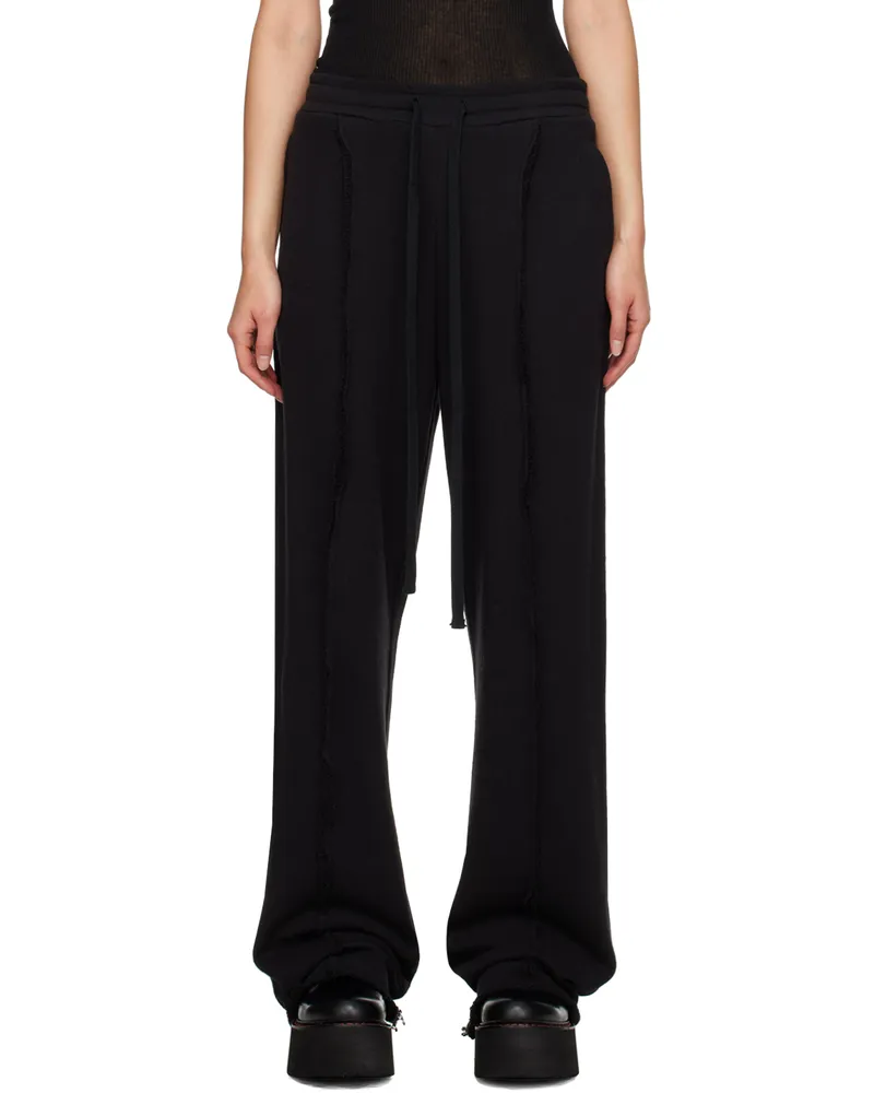 R13 Black Inverted Sweatpants Black