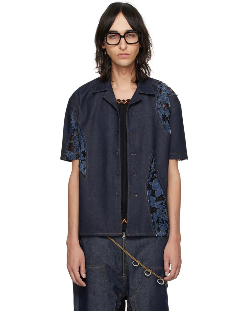 Andersson Bell Blue Patchwork Denim Shirt Denim