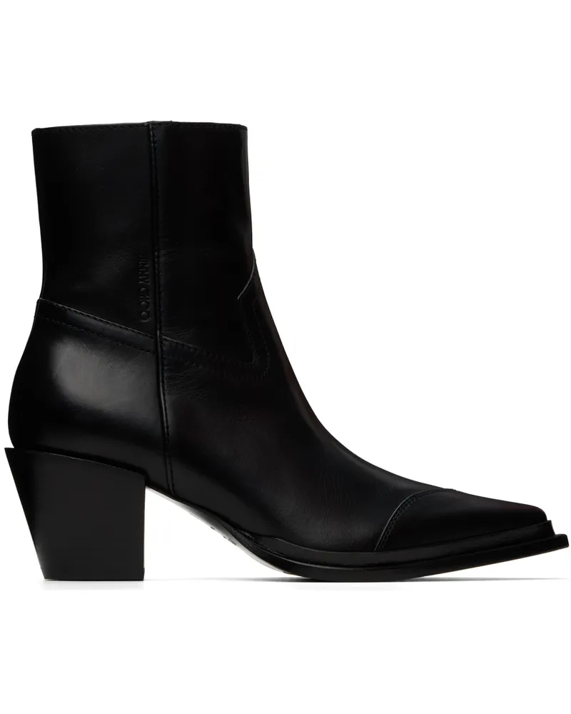 Jimmy Choo Black Cece 60 Boots Black