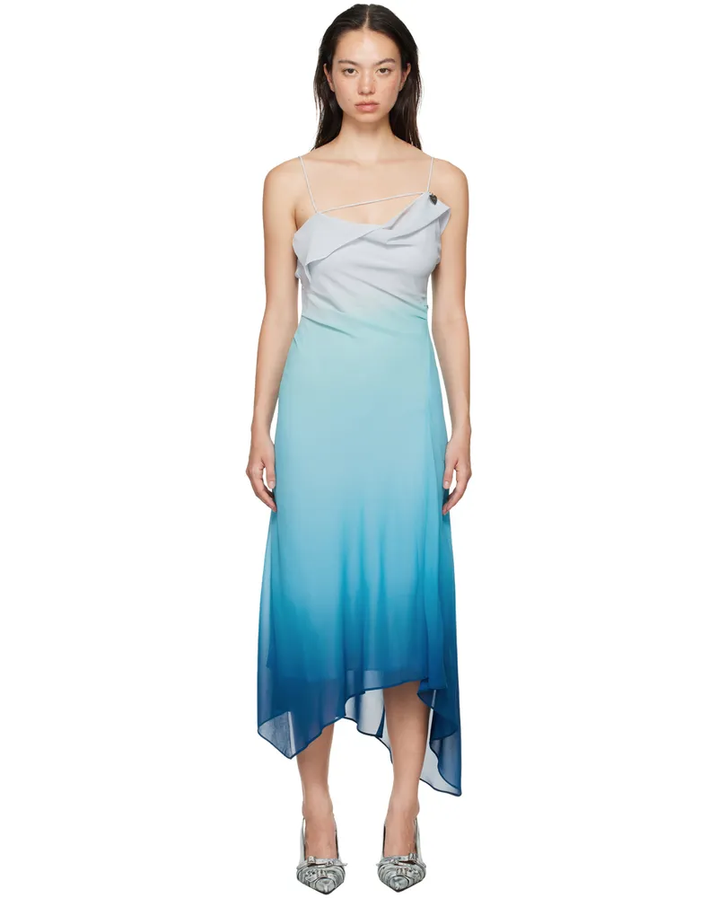 Acne Studios Blue Delara Midi Dress Aan