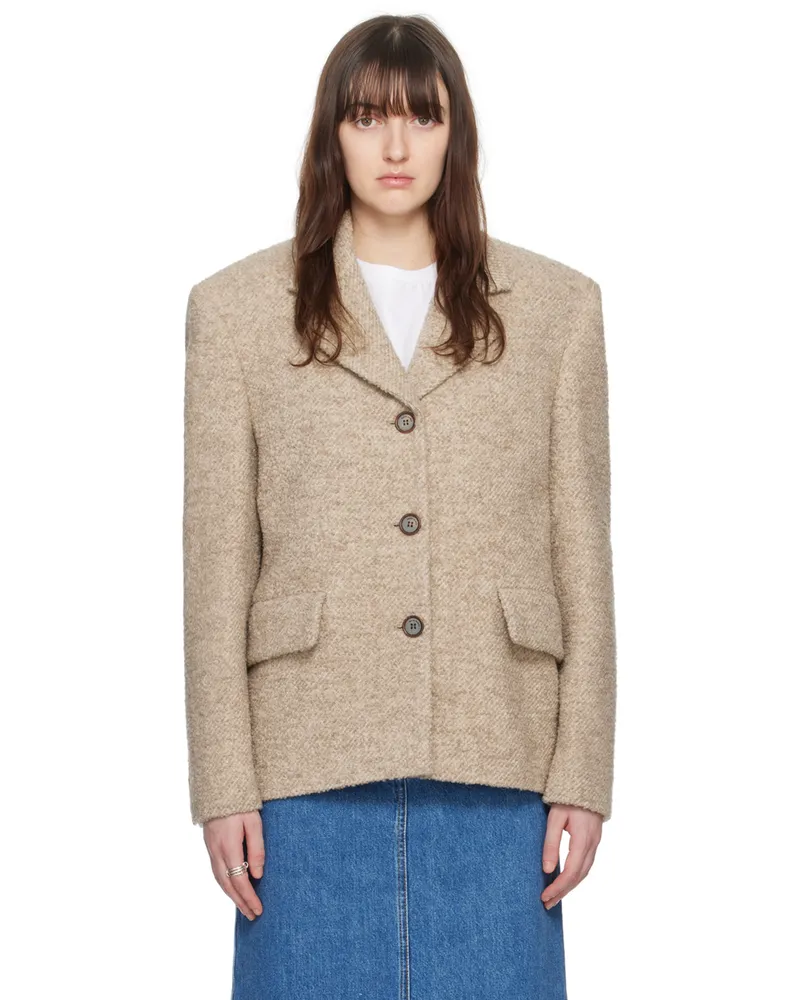 Magda Butrym Beige Button Coat Beige