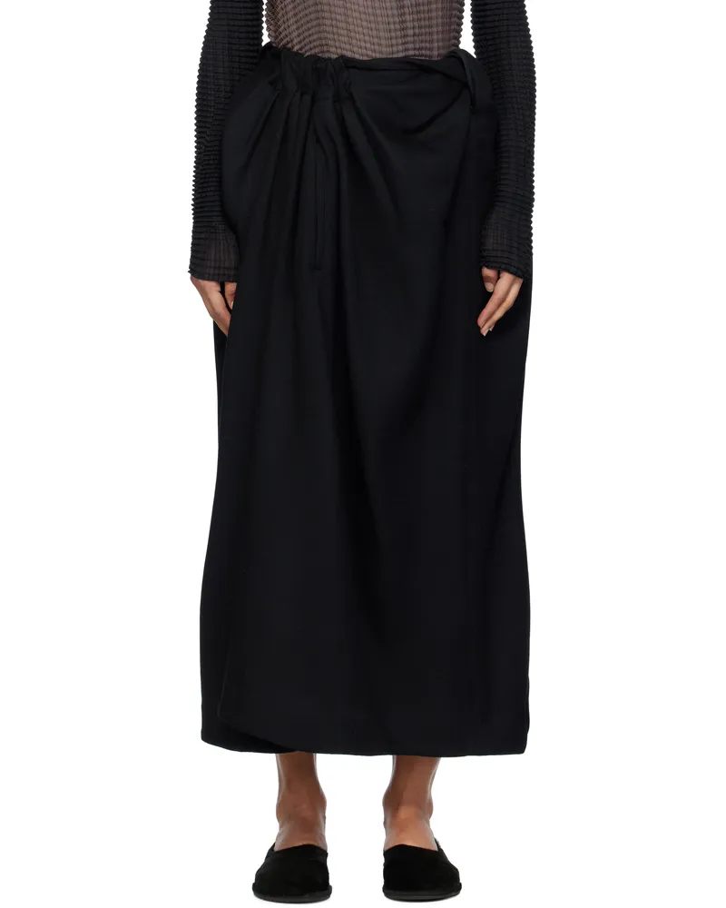 Issey Miyake Black Entwine Maxi Skirt 15