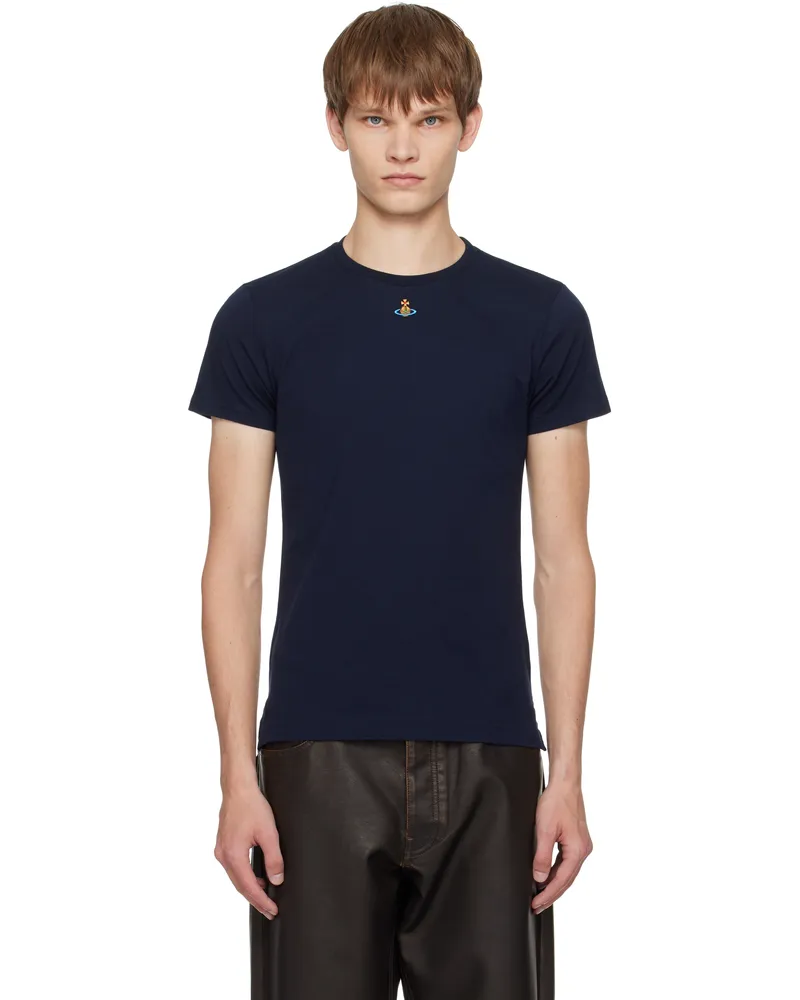Vivienne Westwood Navy Orb Peru T-shirt Ss25-navy