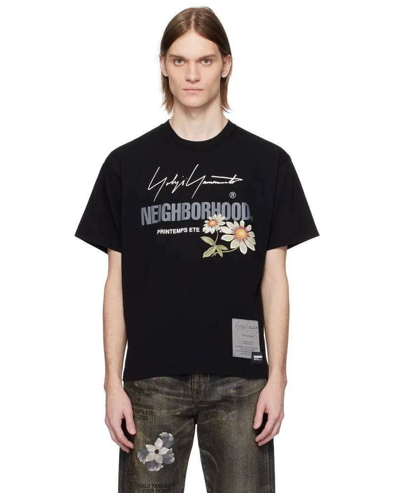 Yohji Yamamoto Black NEIGHBORHOOD Edition Short Sleeve T-shirt 2