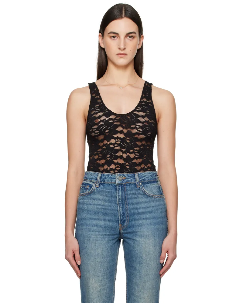 Anine Bing Black Alysha Bodysuit Black