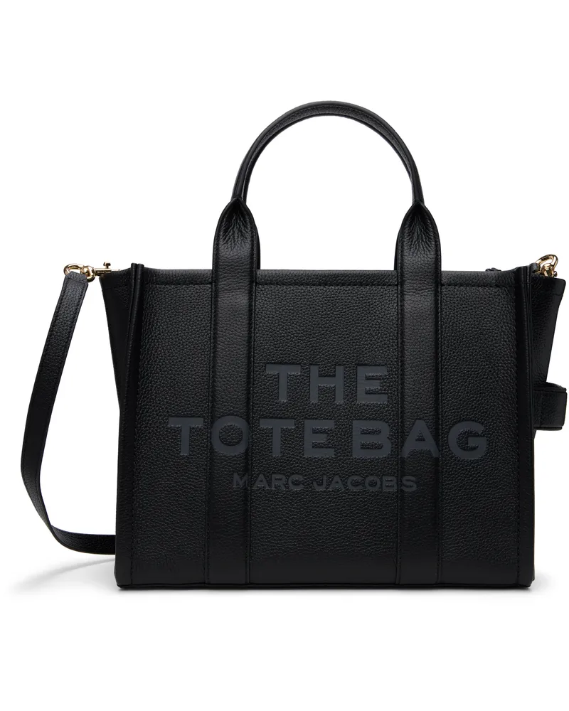 Marc Jacobs Black 'The Leather Medium' Tote 001