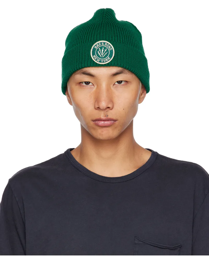 Rag & Bone Green Charlie Beanie Green