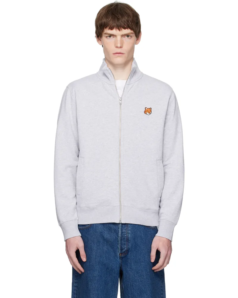 Kitsuné Gray Fox Head Patch Fullzip Regular Sweatshirt H120