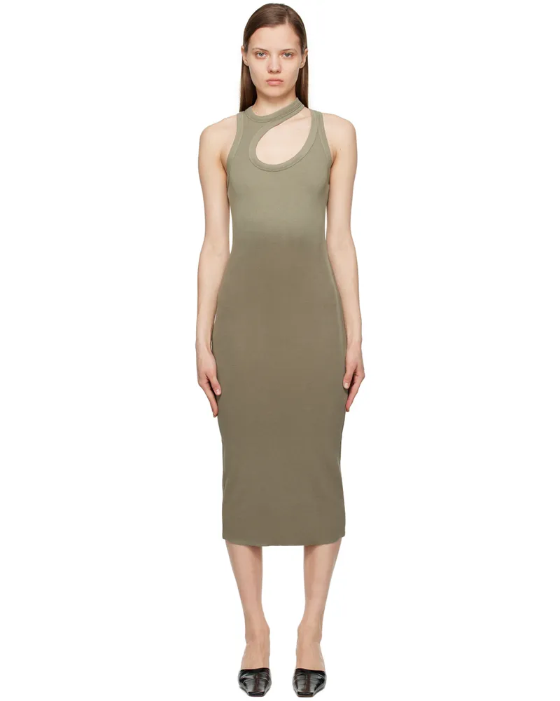 Cotton Citizen Khaki Verona Midi Dress Chai