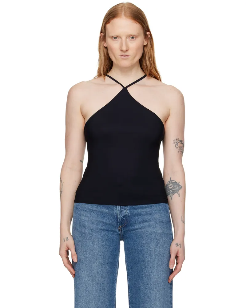 Filippa K Black Asymmetric Tank Top 1433