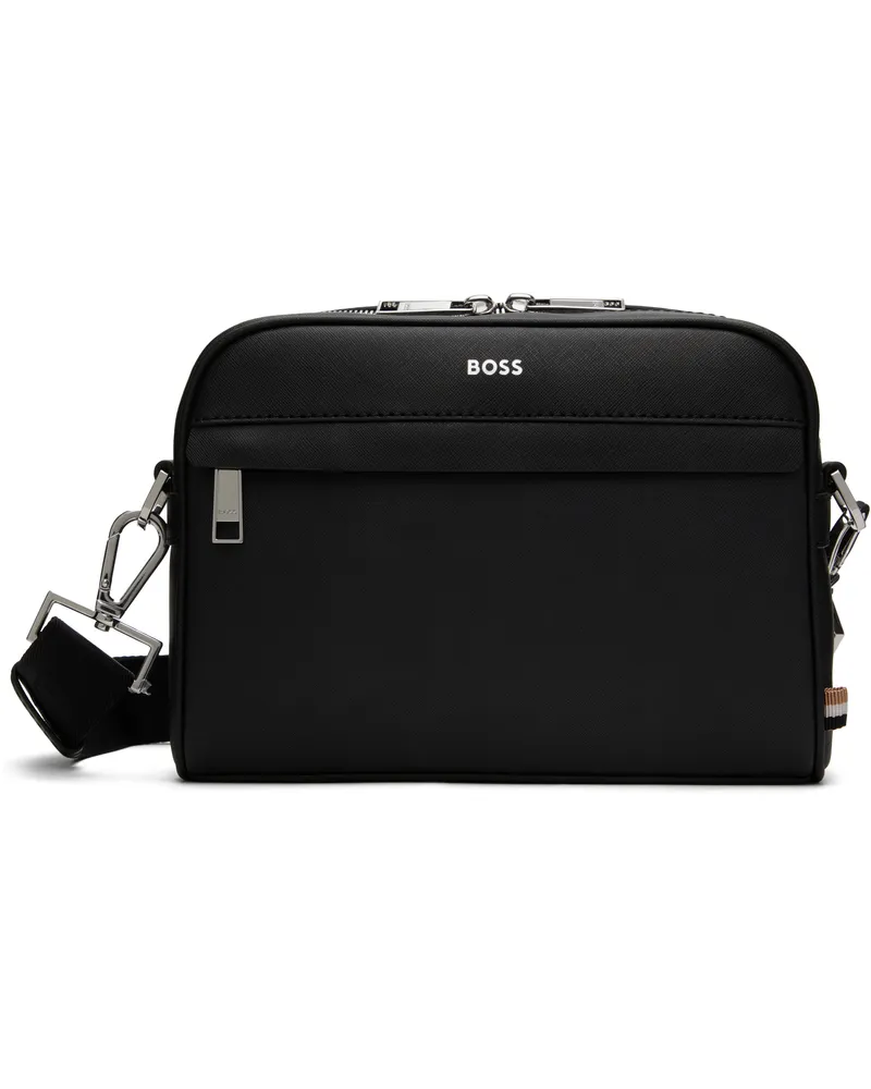 HUGO BOSS Black Saffiano Leather Bag 001-black