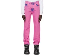 Pink Straight Fit Jeans