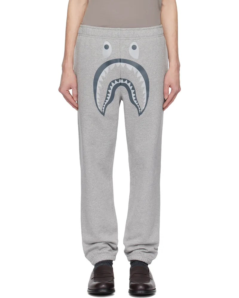BAPE Gray Shark Sweatpants Gray