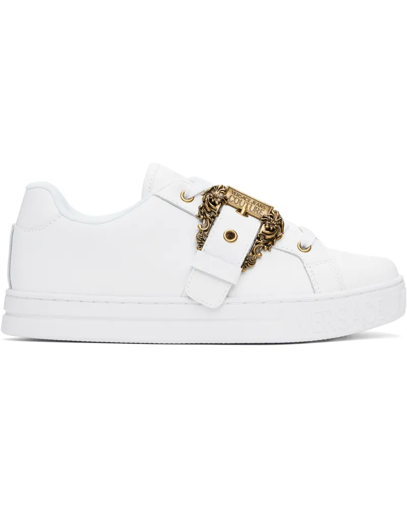 Versace Jeans White Baroque Buckle Court 88 Sneakers E003