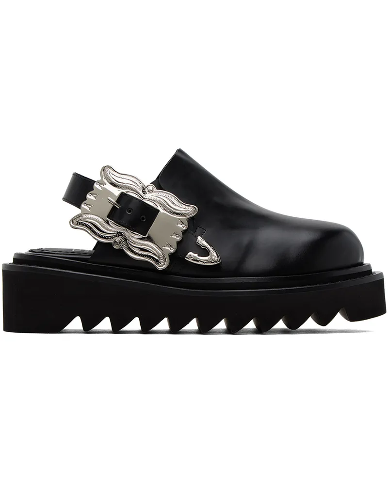 Toga Black Pin-Buckle Mules Black