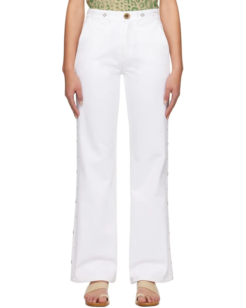 Wales Bonner White Heritage Jeans White