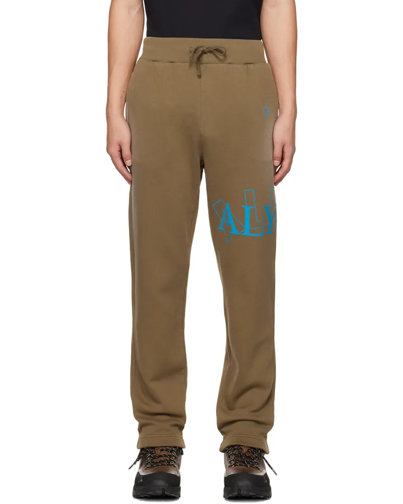 1017 ALYX 9SM Khaki Printed Lounge Pants Tan