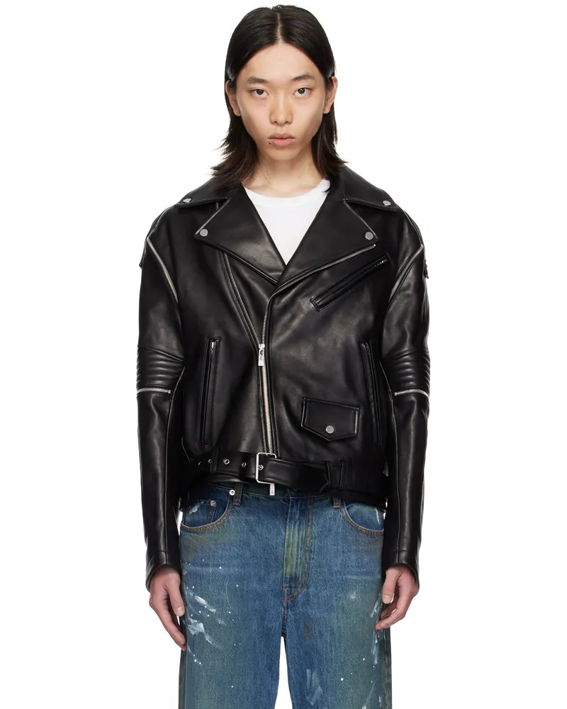 Helmut Lang Black Astro Leather Jacket Black