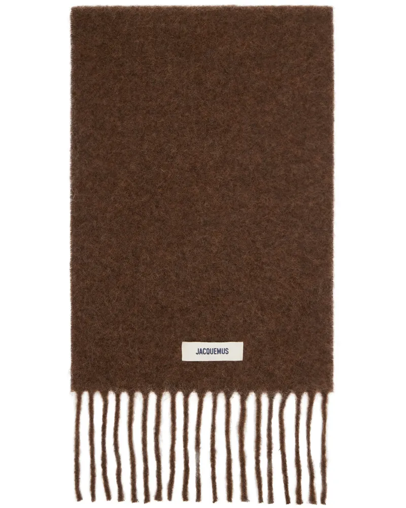 Jacquemus Brown 'L'Echarpe Carro' Scarf 850