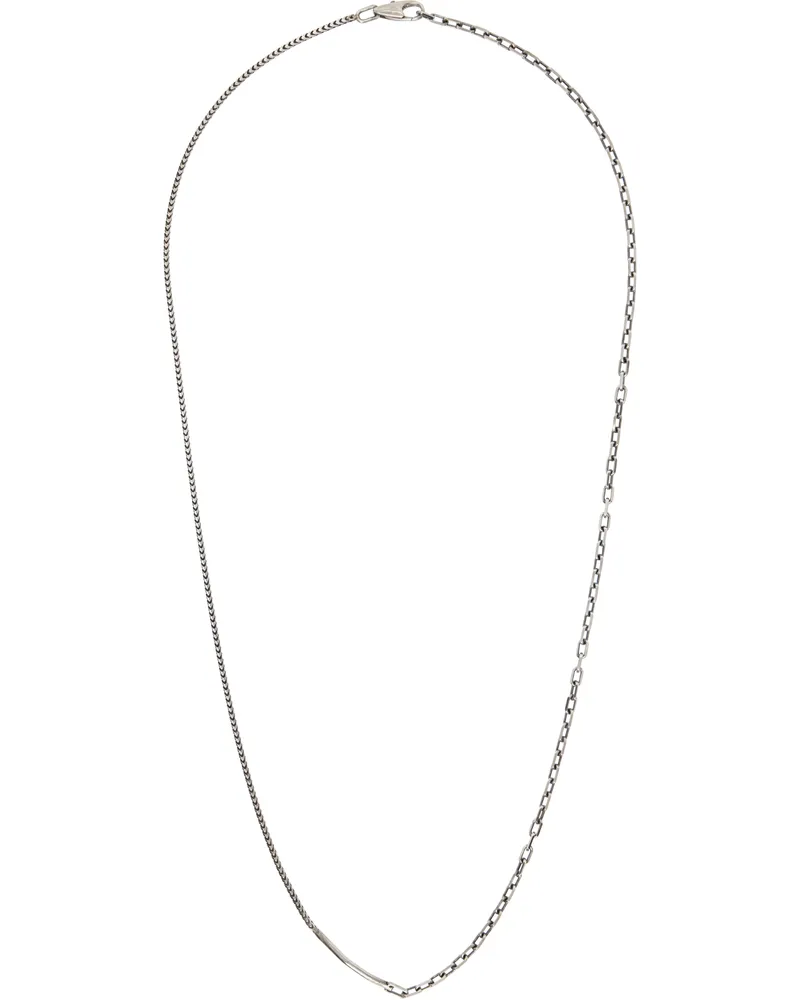 TITLE OF WORK Snake & Anchor Bar Necklace Silver