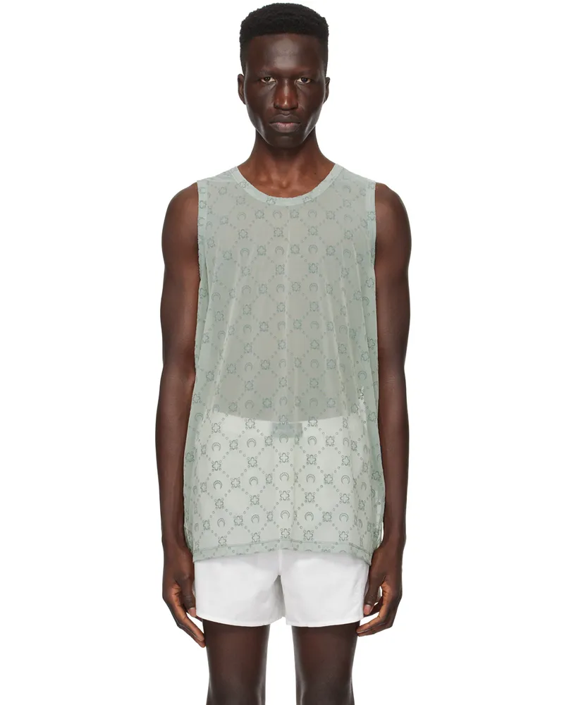 Marine Serre Gray Moonogram Tank Top Gr50