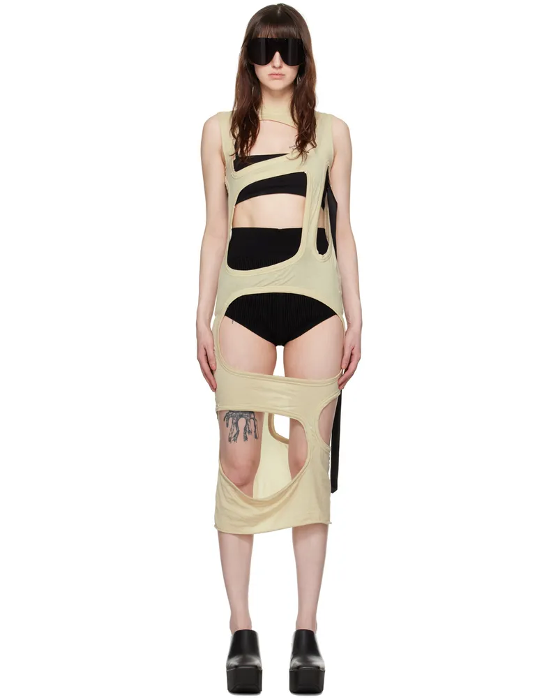 DRKSHDW by Rick Owens Off-White Membrane II Midi Dress 08