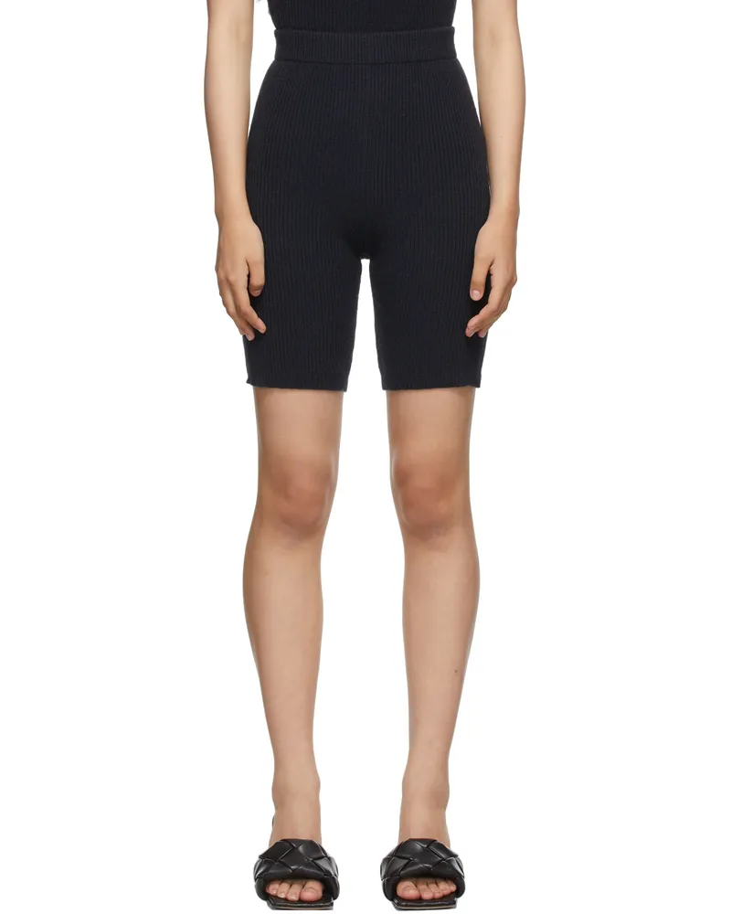 arch4 Navy Joelle Rib Shorts Carbon