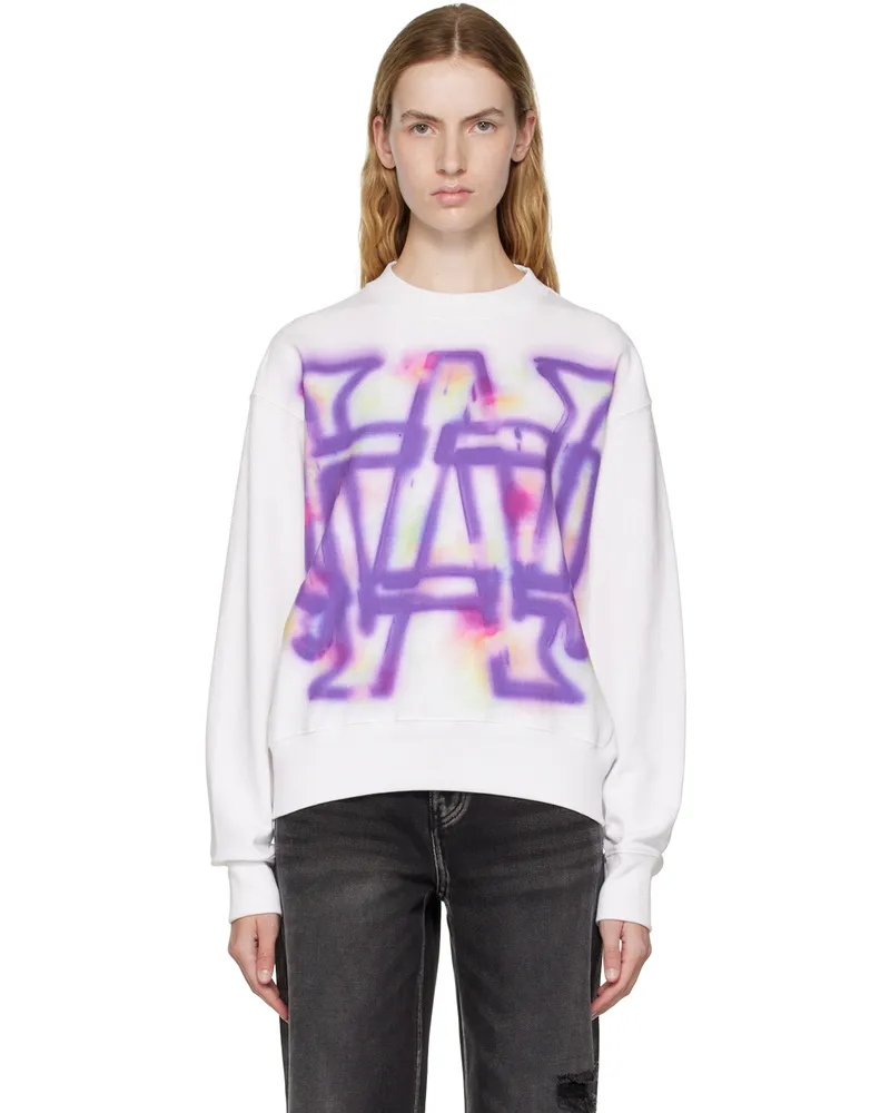 WE 11 DONE White Rainbow Symbol Sweatshirt White