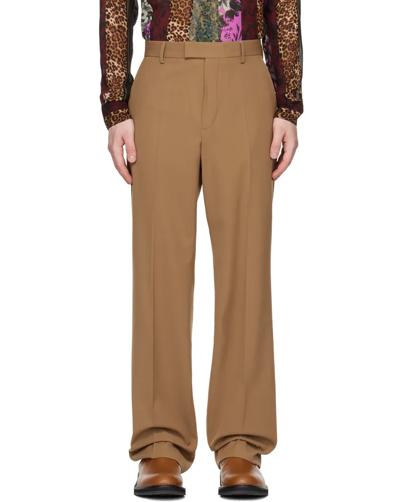 Dries van Noten Brown Creased Trousers 101