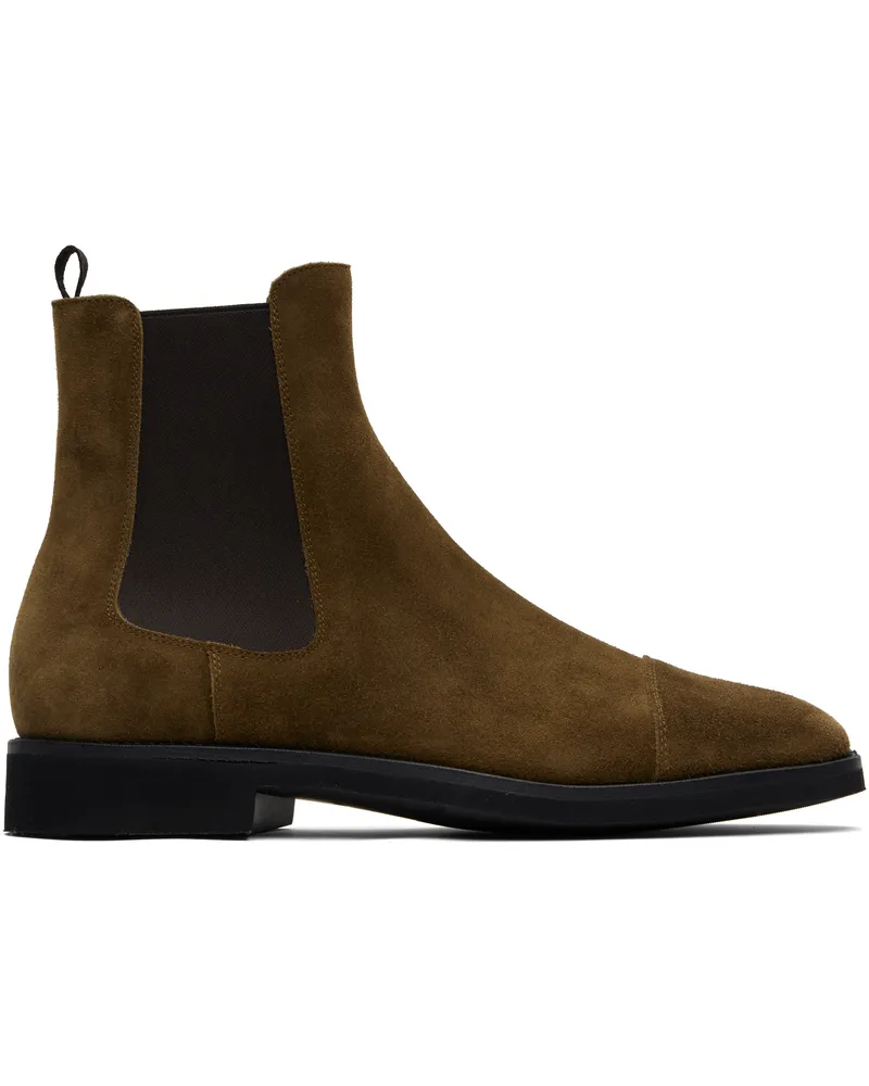 Tom Ford Brown Suede Light Sole Chelsea Boots 1b020walnut