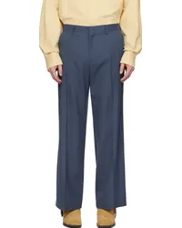 RECTO Blue Padova Trousers Smoke