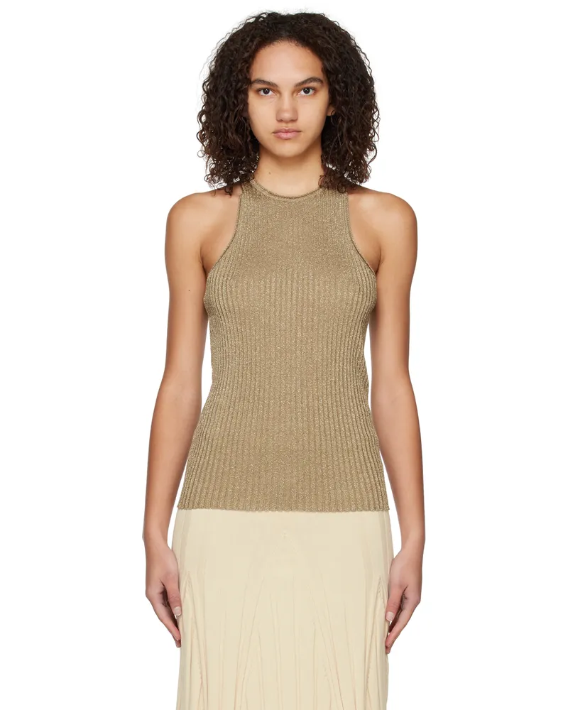Stella McCartney Gold Sparkle Tank Top 8250