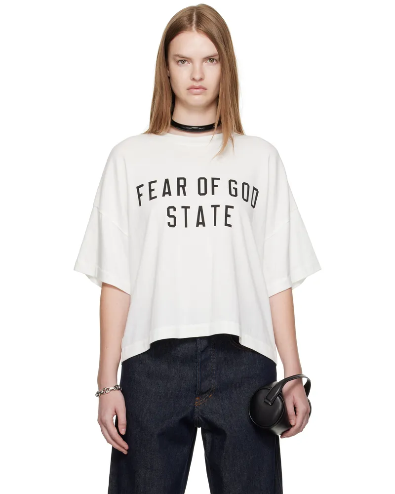 Fear of God White Boxy T-shirt Cloud