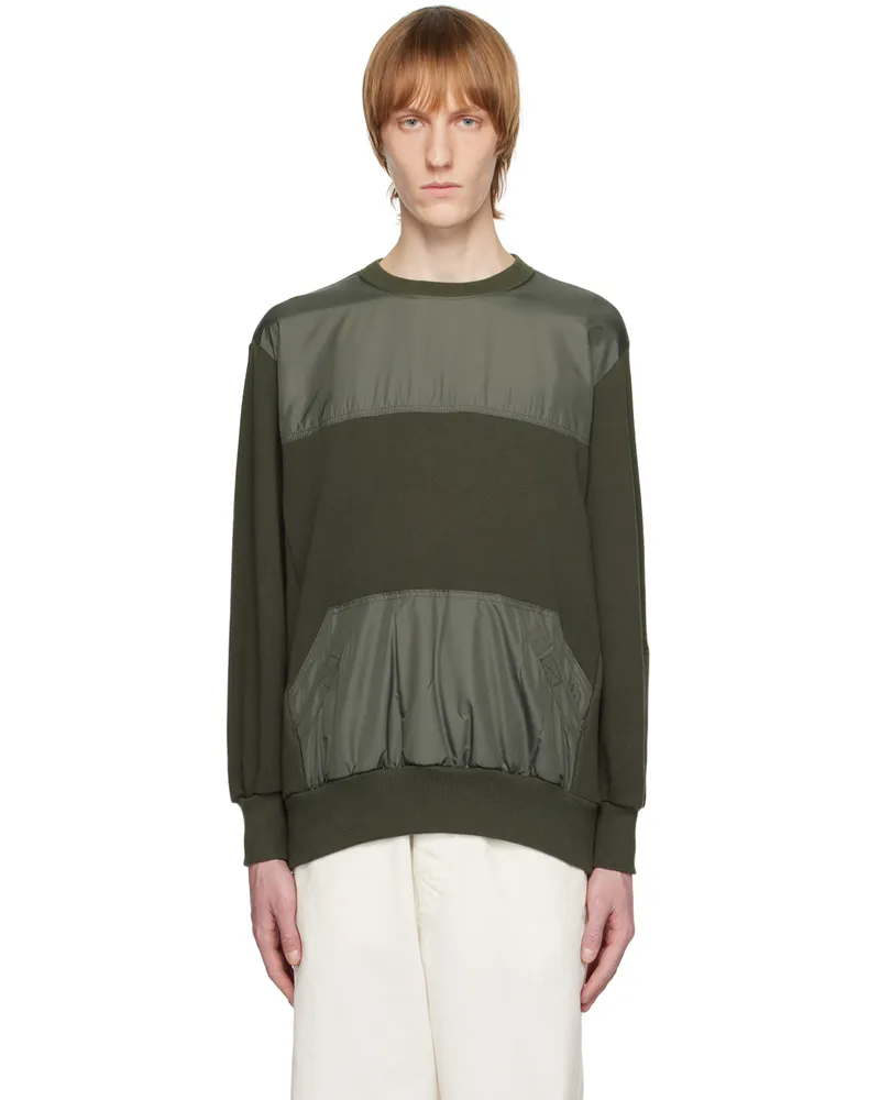 Undercover Khaki Paneled Sweatshirt Khaki
