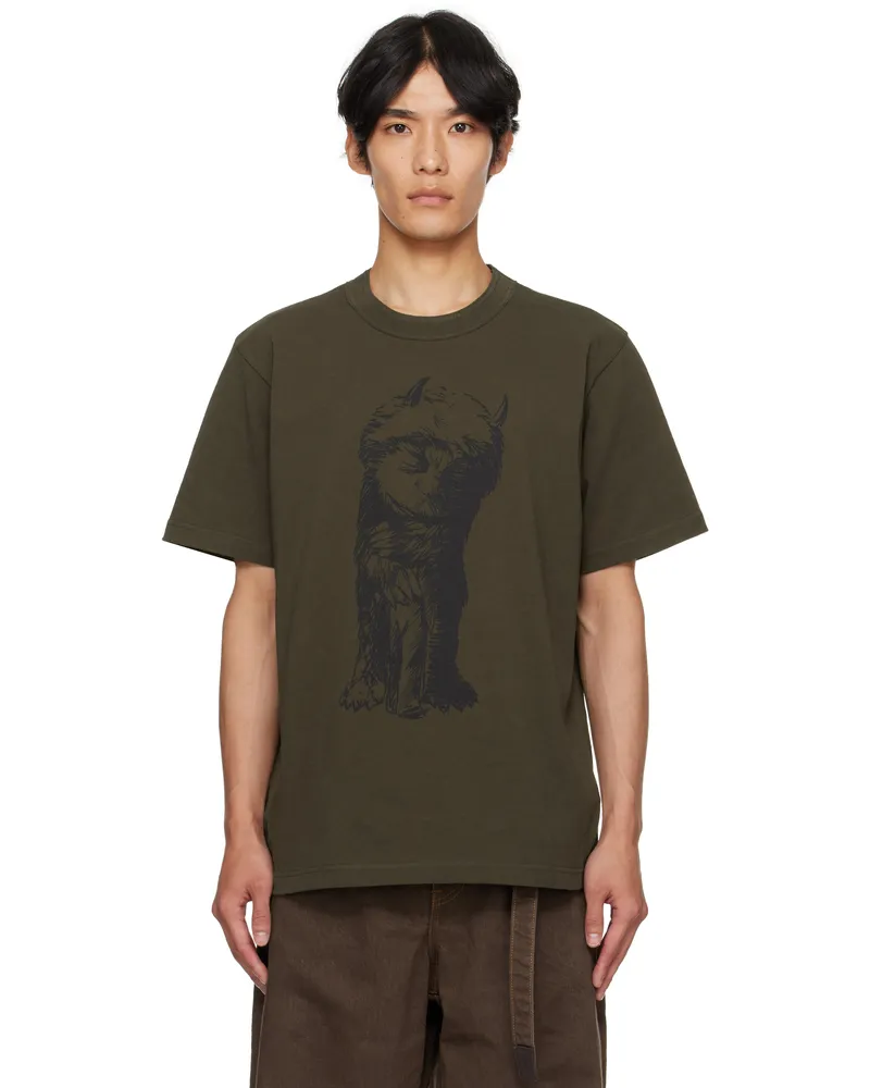Sacai Khaki 'Where The Wild Things Are' T-shirt 531