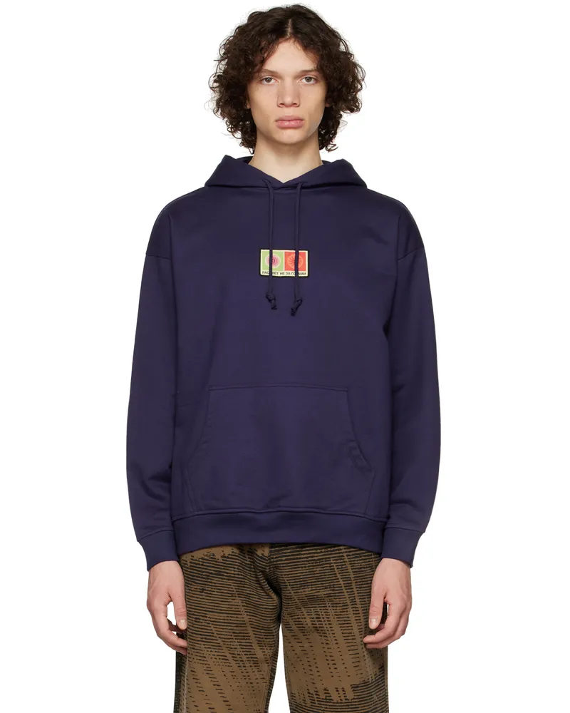 PACCBET RASSVET Navy Graphic Patch Hoodie Pacc11t030