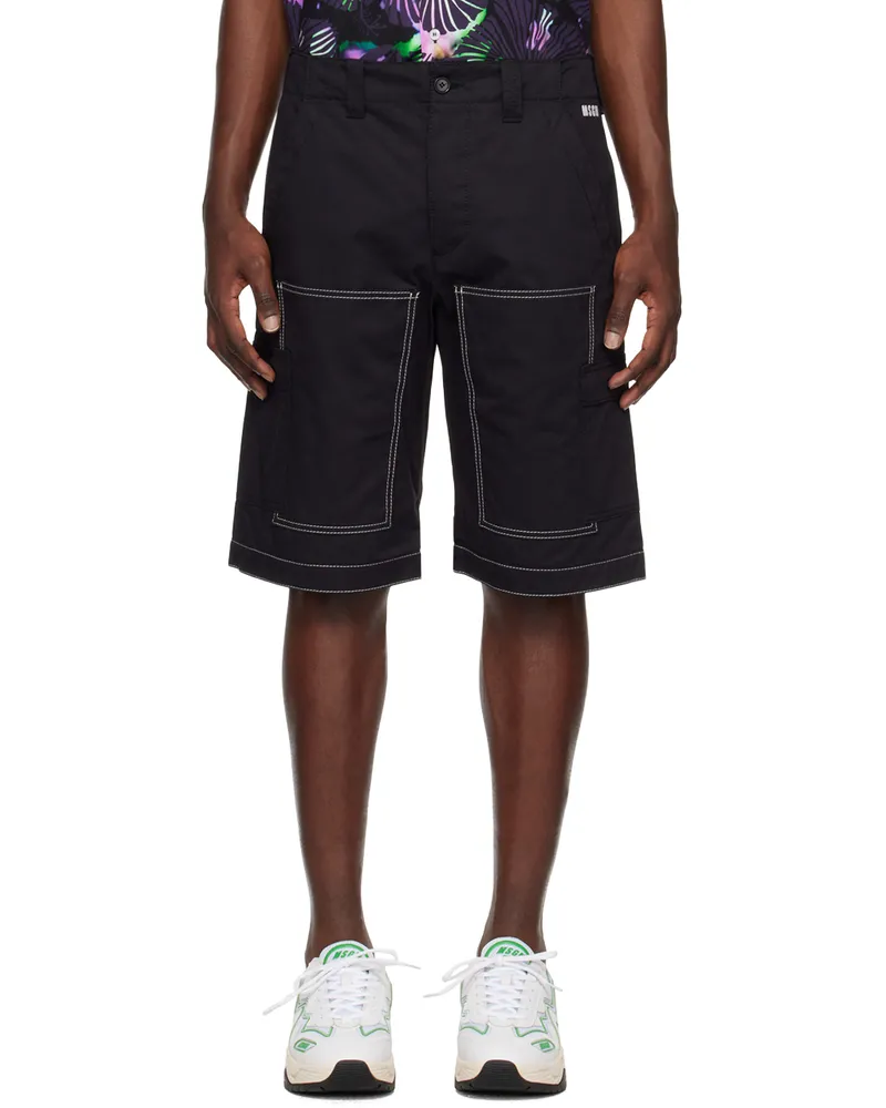 MSGM Black Contrast Shorts 99