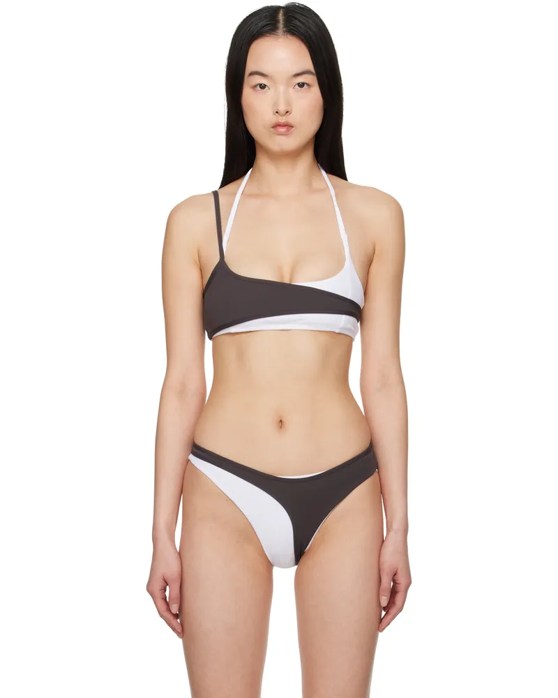 OTTOLINGER White & Brown Layered Bikini Top White-brown