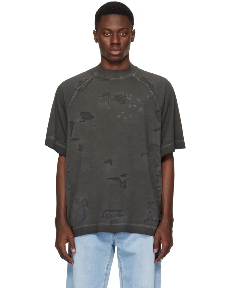 1017 ALYX 9SM Gray Distressed T-Shirt Washed