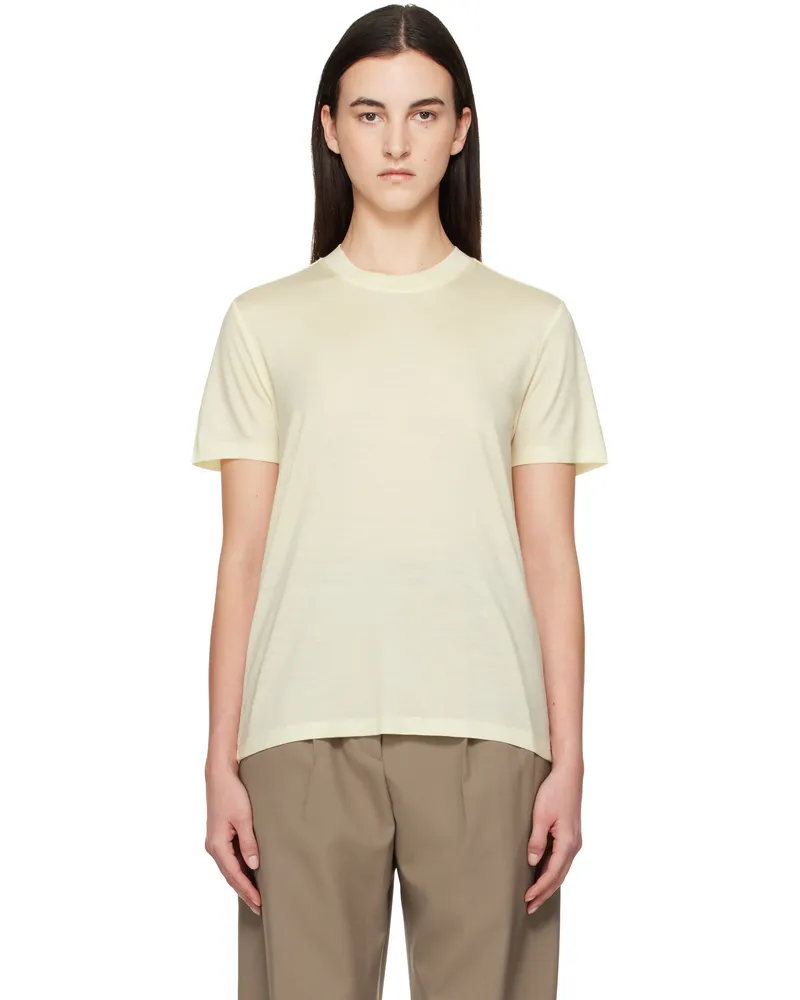 Róhe Off-White Relaxed Wool T-shirt 101_291