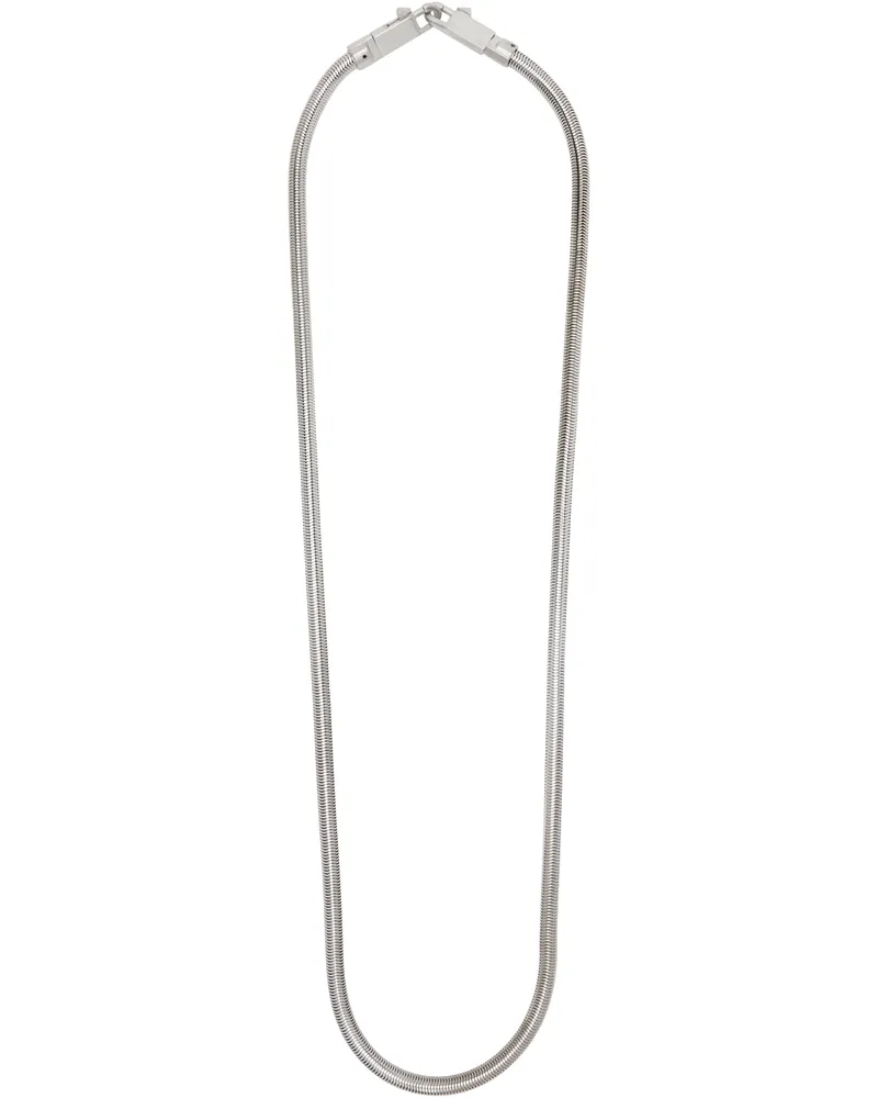 Rick Owens Silver Concordians Snake Keychain 128