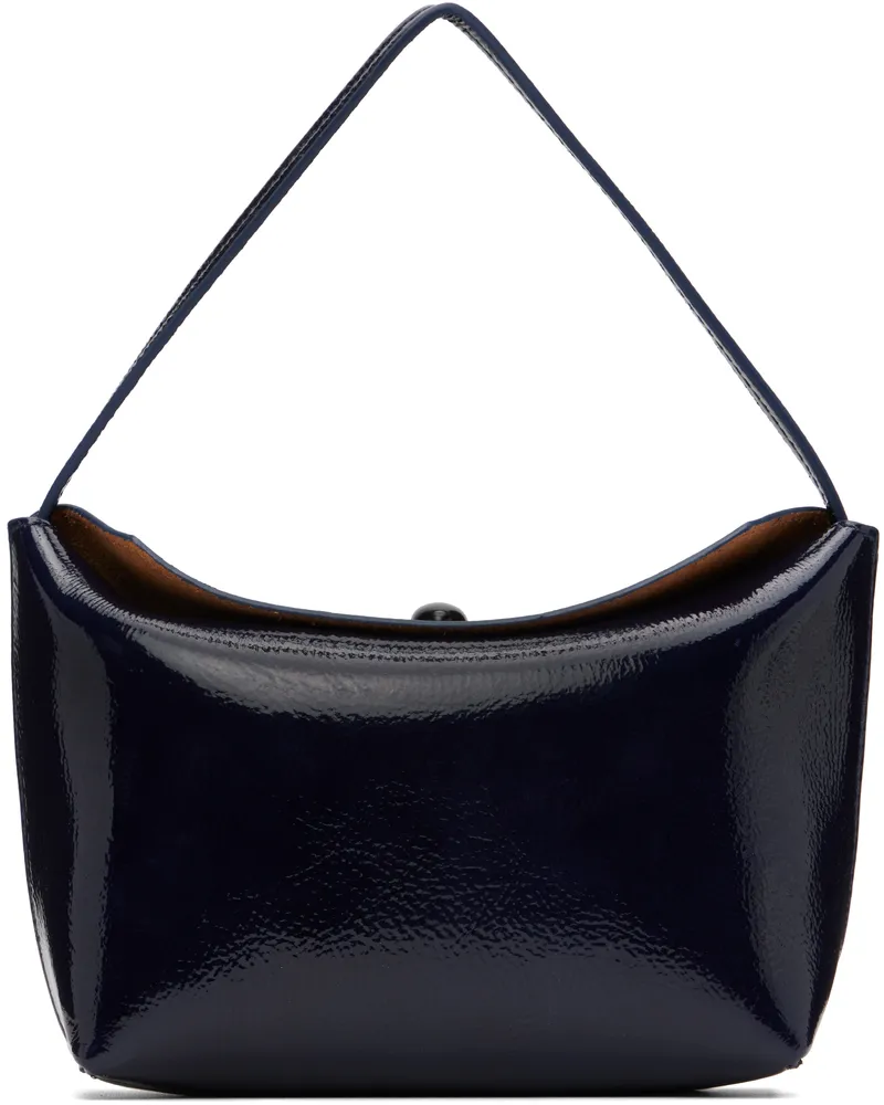 Christopher Esber Navy Turnlock Patent Mini Bag Ink