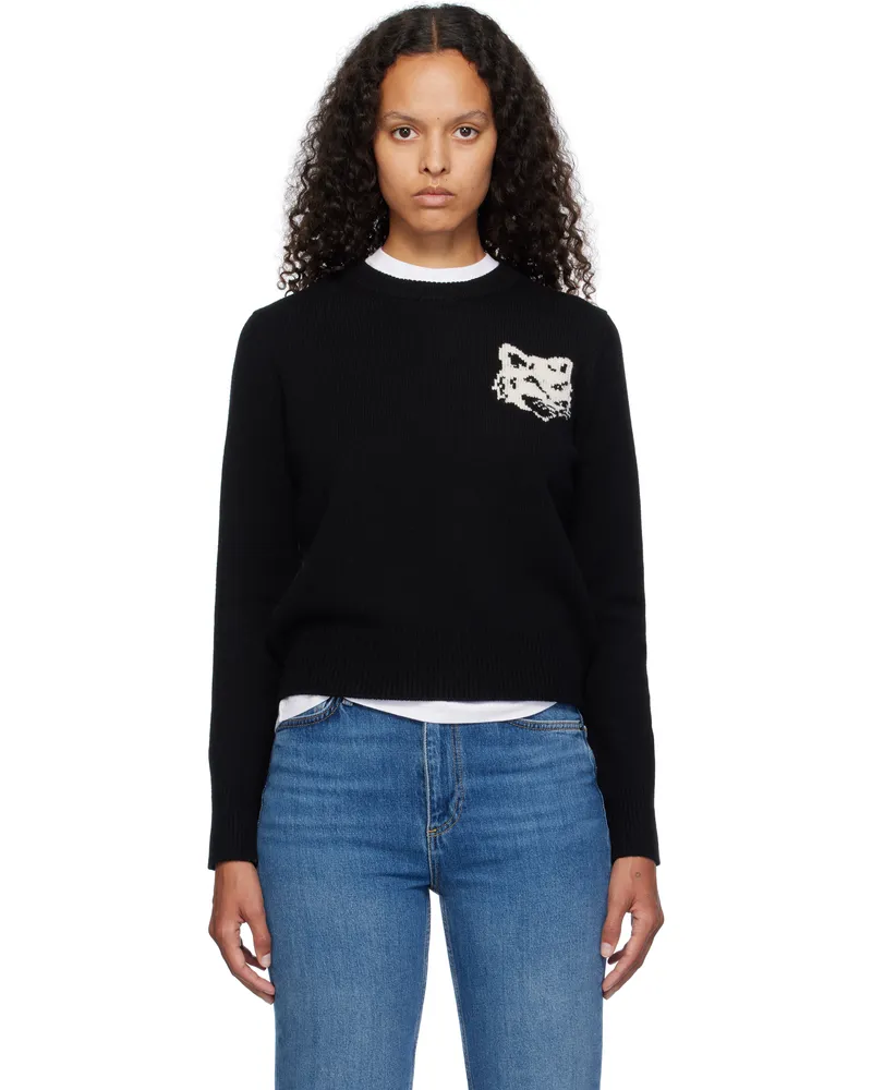 Kitsuné Black Fox Head Intarsia Comfort Sweater P199