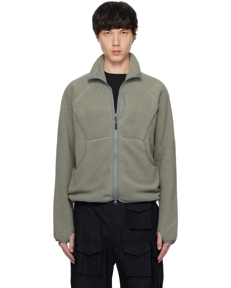 Snow Peak Gray Thermal Boa Fleece Jacket Grey