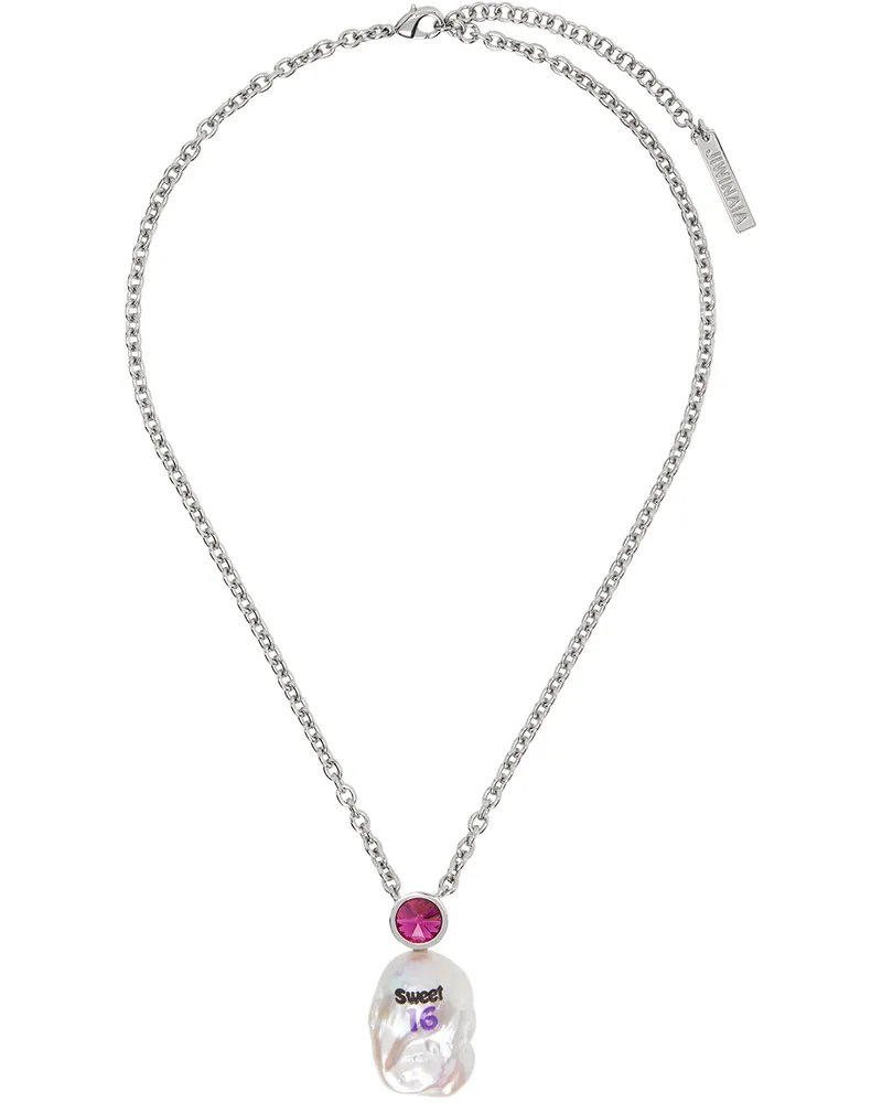 JIWINAIA SSENSE Exclusive Kids Silver 'Sweet 16' Necklace Silver