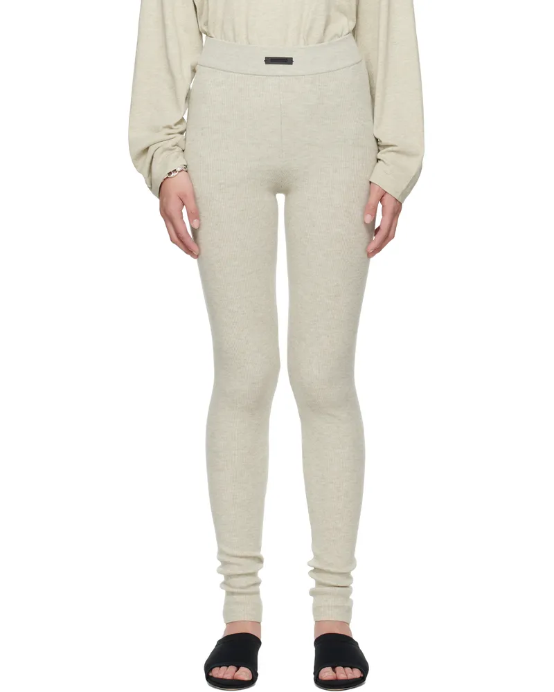 Fear of God Beige Soft Rib Leggings Heather