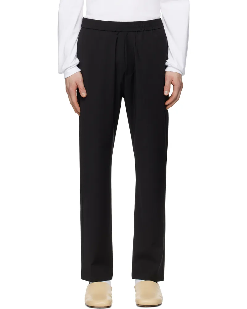 BARENA Black Riobarbo Tropical Trousers Nero