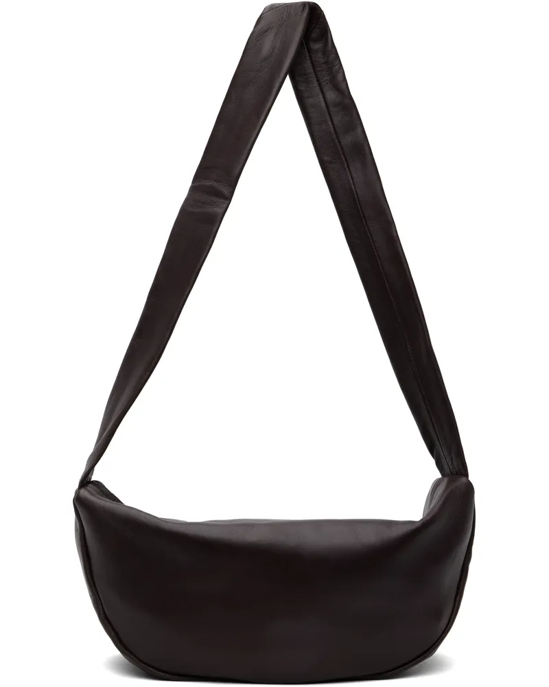 St. Agni Brown Soft Crescent Bag Port
