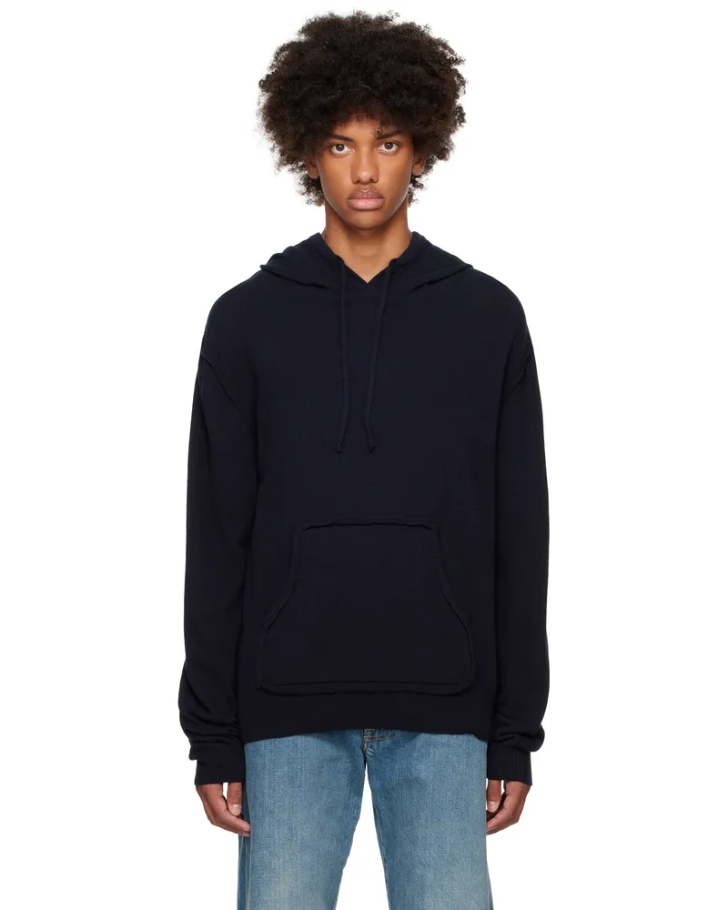 Maison Margiela Navy Décortiqué Cashmere Hoodie 511