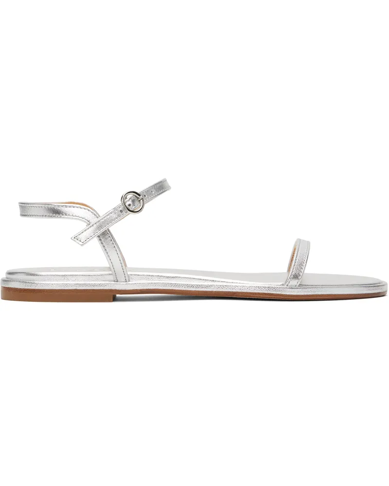aeyde Silver Nettie Leather Sandals Silver